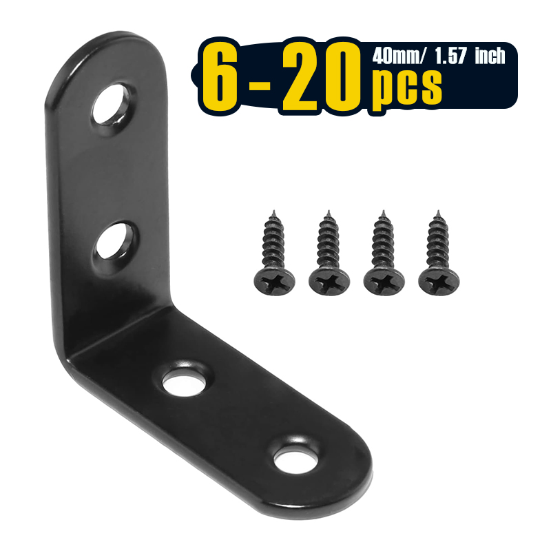 Woodworking Joints - Support en L d'angle noir, supports