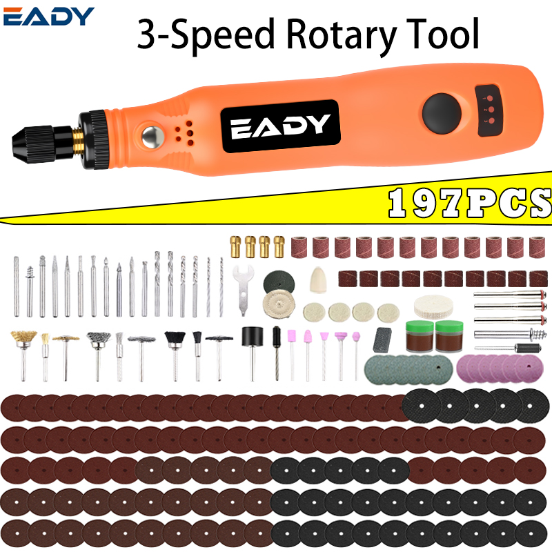 Woodworking Essentials - Kit d'outils rotatifs sans fil USB