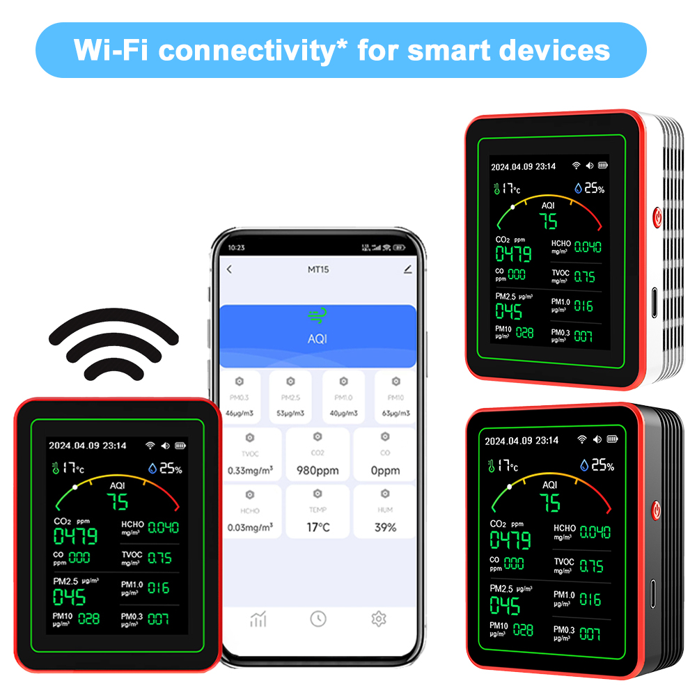 Woodworking Apps - Détecteur de qualité de l'air WiFi